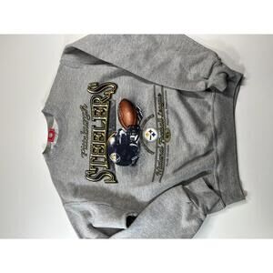 Vintage Pittsburgh Steelers NFL Grey Crewneck Sweatshirt S